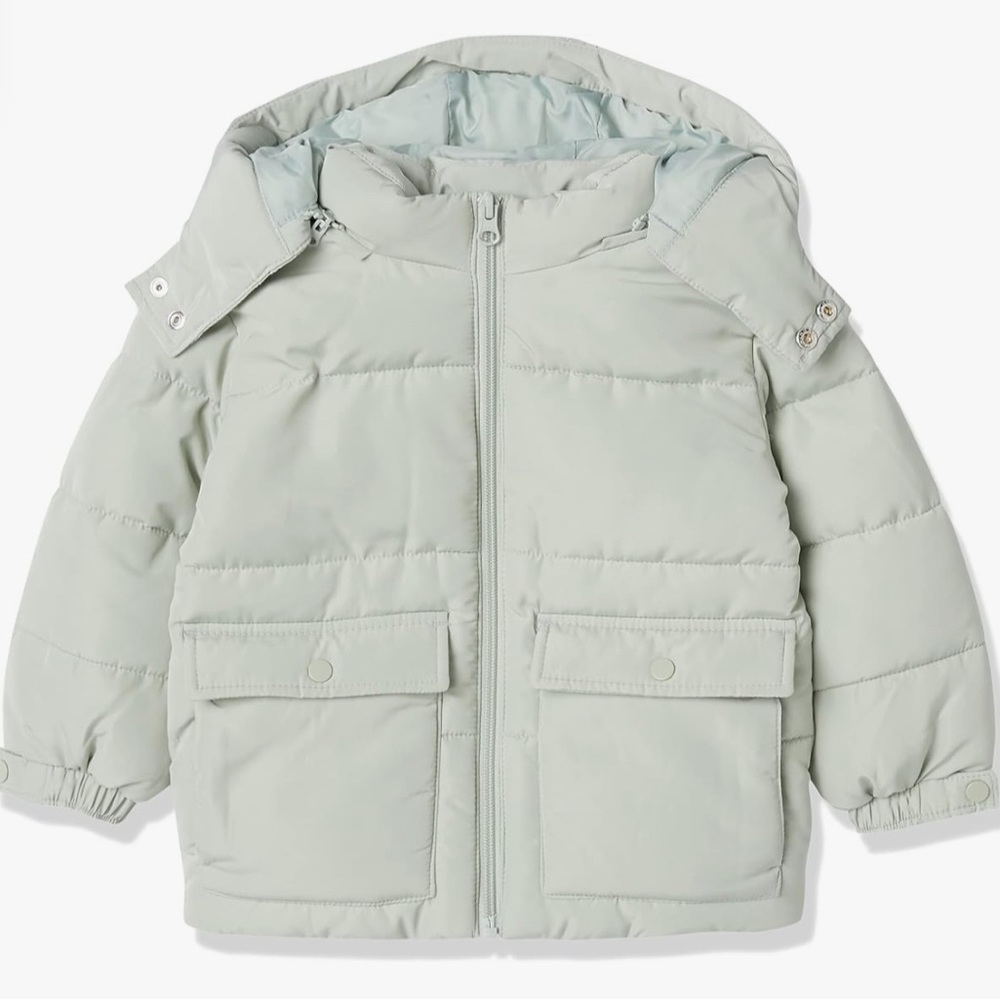 Amazon Essentials Unisex Kids Long Sleeve Puffer Jacket S(6-7)